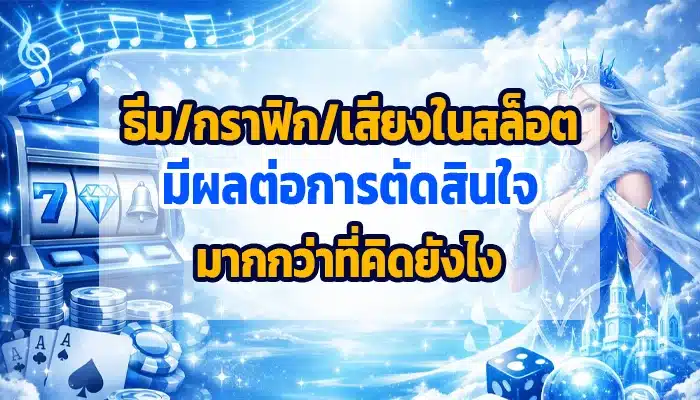 ธีม/กราฟิก/เสียงในสล็อต มีผลต่อการตัดสินใจมากกว่าที่คิดยังไง